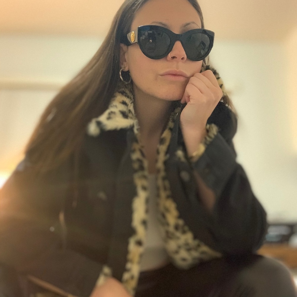 Black denim jacket